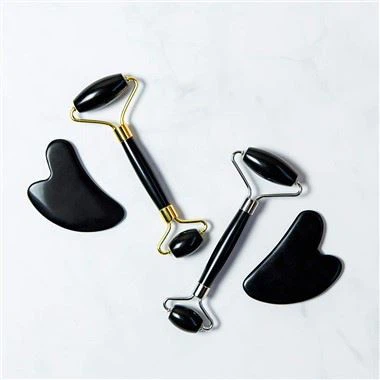 100% looduslik obsidiaanrull ja gua sha komplekt