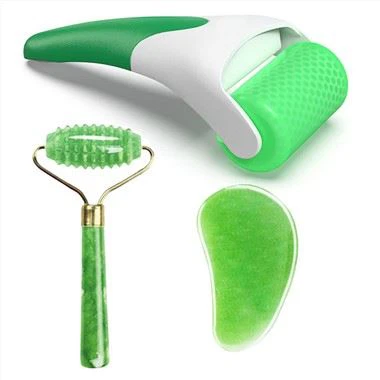 4 in 1 Jade Gua Sha ja jäärull näole