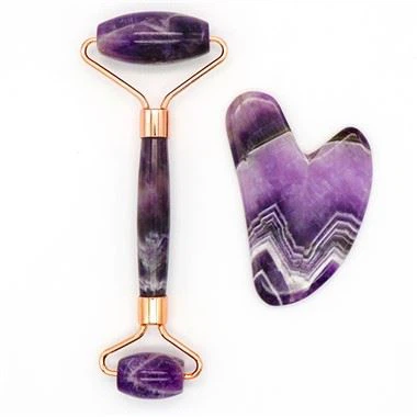 Ametüst Quartz Roller & Gua SHA massaažitööriist