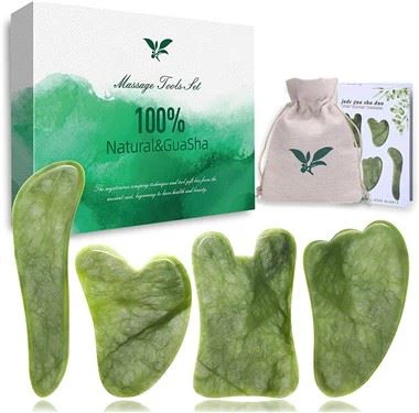 Jade Stone Gua Sha tööriistad näokeha jaoks