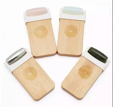 Naturaalsest bambusest vääriskivist kristallist Beauty rullmassaažiseade